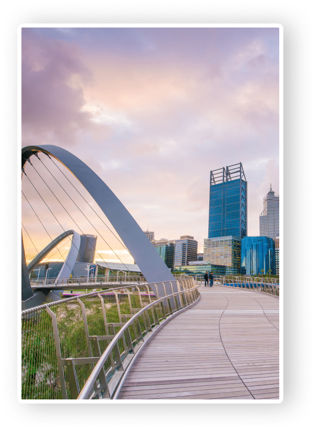 Perth Skyline and iconic Perth housing opportunities.